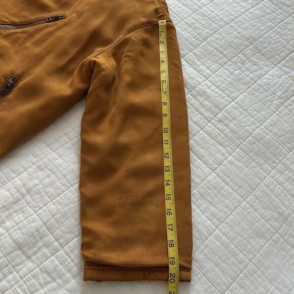 Urban Outfitters Men’s Brown Oversized Quilted Tencel Moto Jacket Size M - Picture 10 of 13